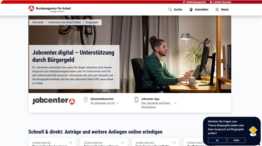 Startseite jobcenter.digital